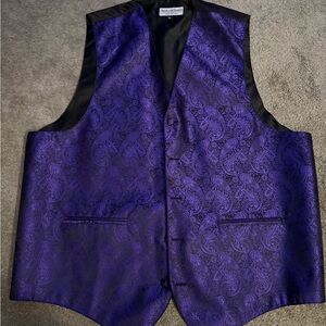 Men's Purple Paisley Vest